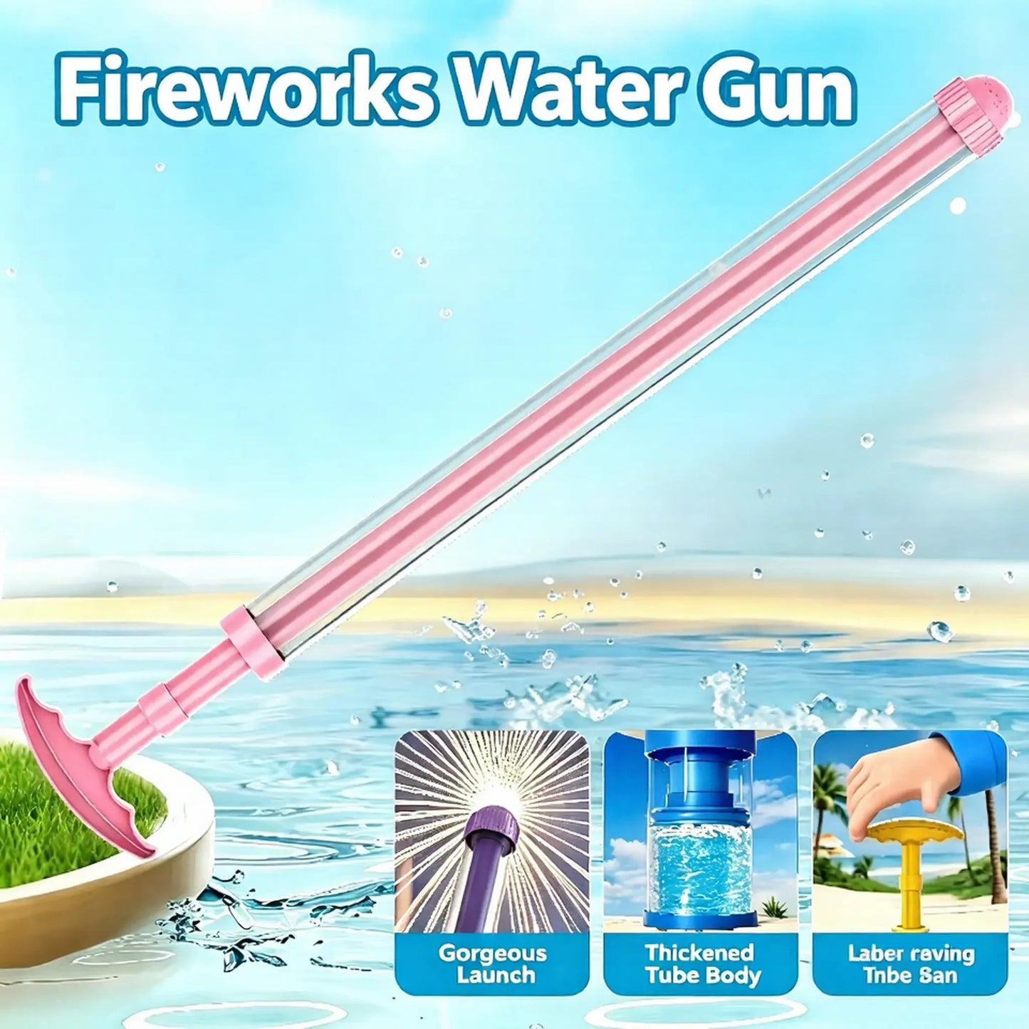 Fun Pull-Out Firework Water Gun Toy