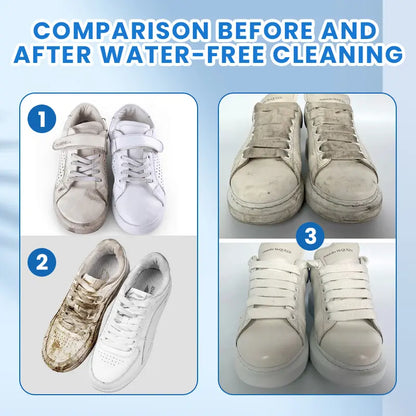 White Shoe Cleaner Cream Multipurpose No-Wash Solid Cleaner with Sponge