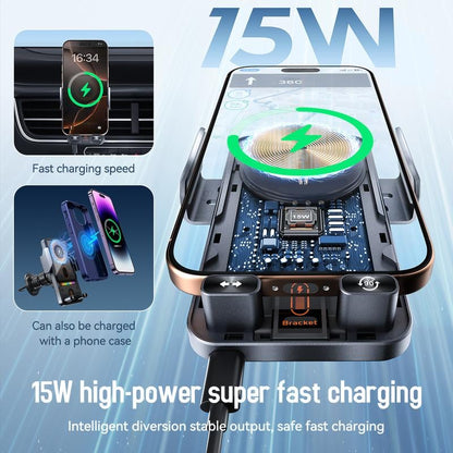 Cyberpunk Transparent Wireless Car Charger Mount
