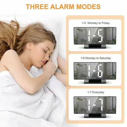 LED Projection Clock with Alarm & Temperature