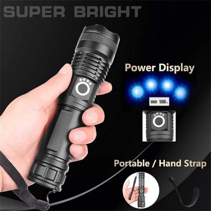 Rechargeable LED Flashlight - High Lumen, Waterproof, Ultra Bright Flashlight for Emergencies