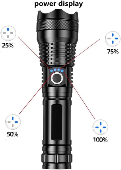 Rechargeable LED Flashlight - High Lumen, Waterproof, Ultra Bright Flashlight for Emergencies