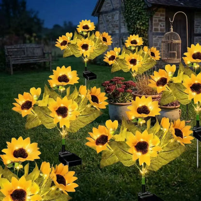 Glowing Solar Sunflower Lights for Garden & Patio Decor