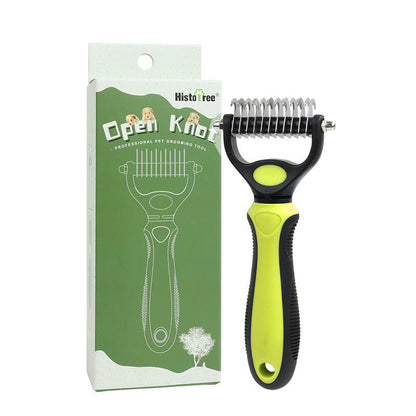 2-in-1 Pet Grooming Rake – Detangle, Deshed & Smooth Fur Easily