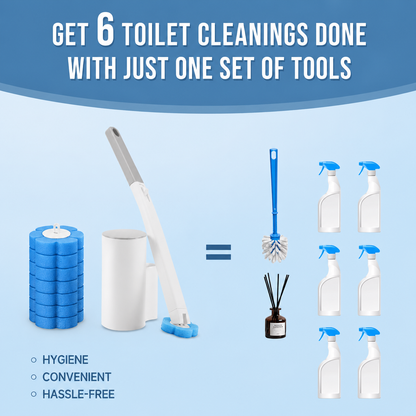 Disposable Toilet Brush and Holder Set