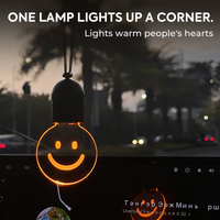 Smiley face light bulb