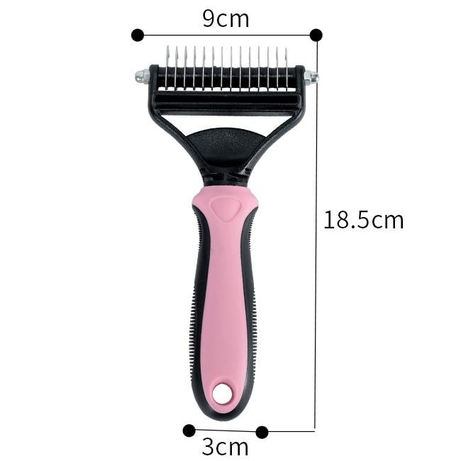 2-in-1 Pet Grooming Rake – Detangle, Deshed & Smooth Fur Easily