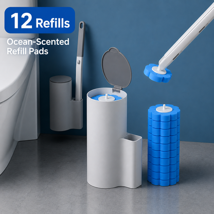 Disposable Toilet Brush and Holder Set
