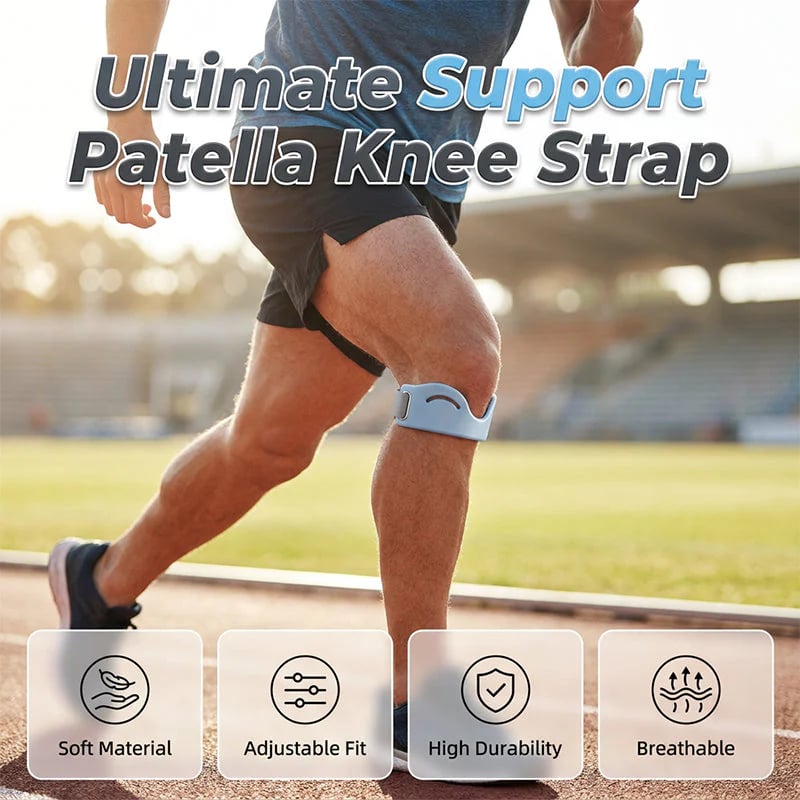 Adjustable Silicone Patella Knee Strap for Sports Support