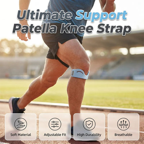 Adjustable Silicone Patella Knee Strap for Sports Support