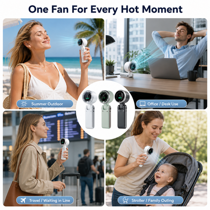 Foldable High-Speed Turbo Handheld Fan