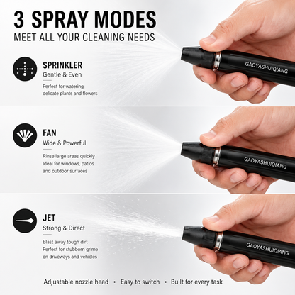 High Pressure Car Wash Kit with Nozzles & Hose