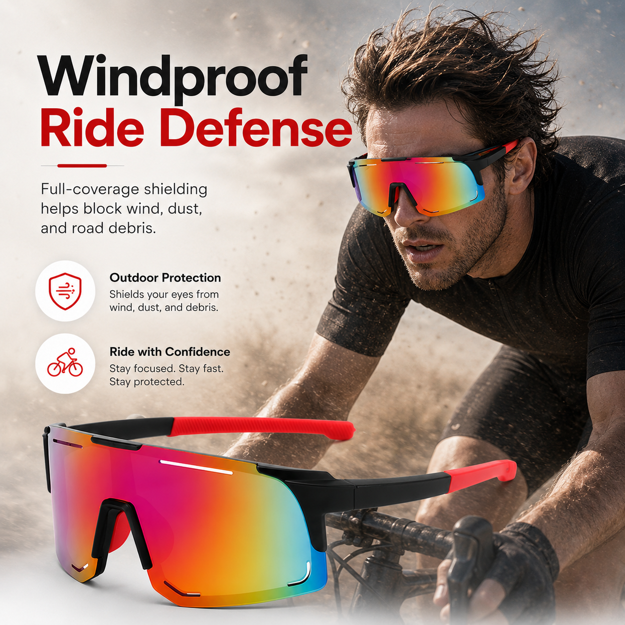 Photochromic Sports Sunglasses for Cycling & Hiking