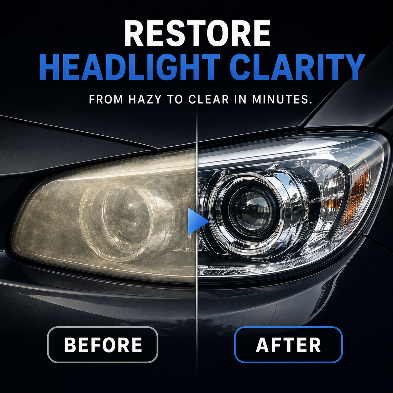 Headlight Restoration Fluid Kit for Cars