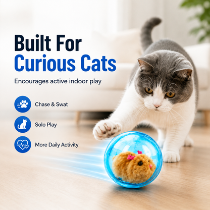 Self-Rolling Interactive Cat Ball