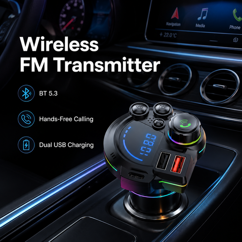 Bluetooth FM Transmitter for Cars