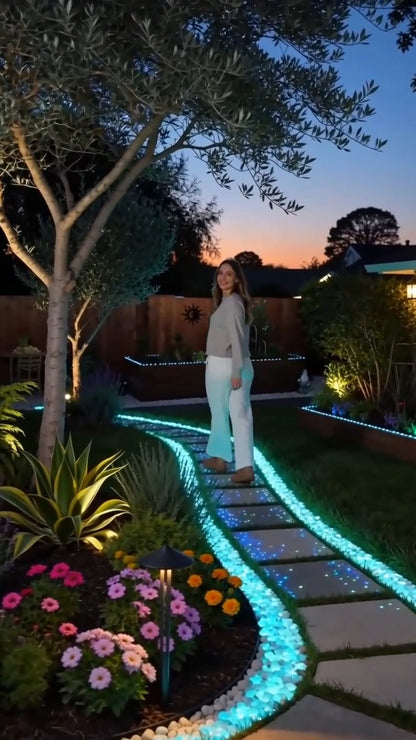 Colorful Glow-in-the-Dark Garden Stones