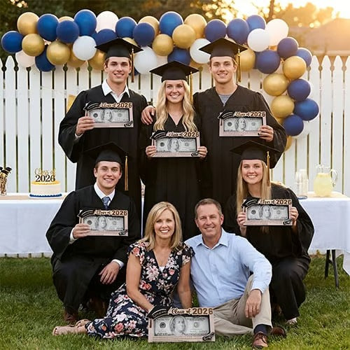 Graduation Money Holder 2026 Wooden Cash Gift Box