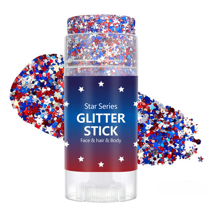 Patriotic Glitter Stick for Face, Hair & Body Sparkle