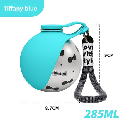 Foldable 304 Stainless Steel Dog Water Bottle Portable Pet Travel Drinking Cup