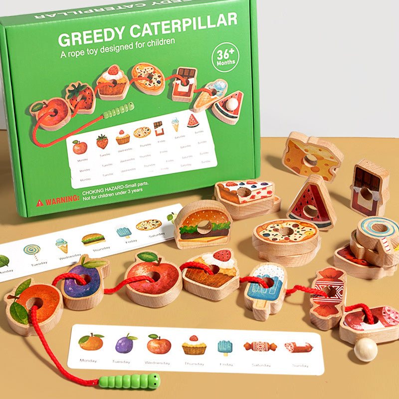 Caterpillar Lacing Toy for Toddlers
