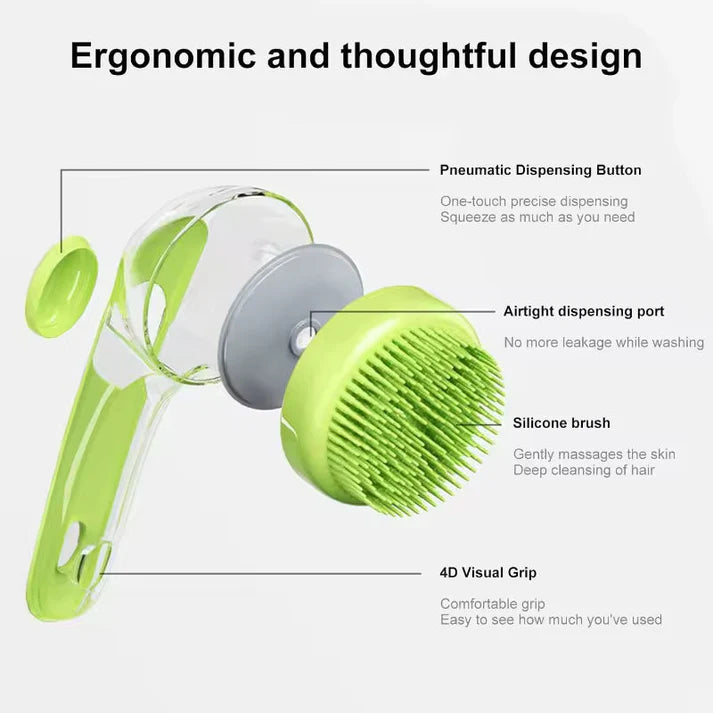 2 in 1 Pet Bath and Grooming Brush