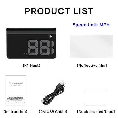 Head-Up Display Car GPS Digital Speedometer