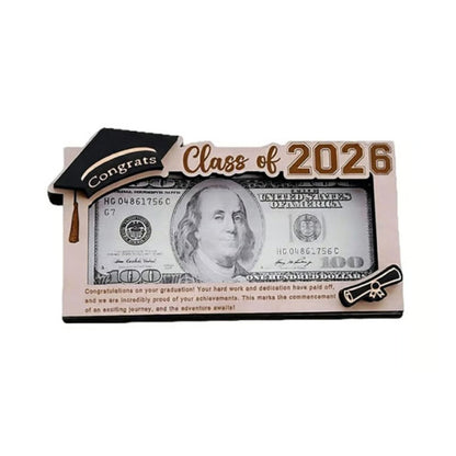 Graduation Money Holder 2026 Wooden Cash Gift Box