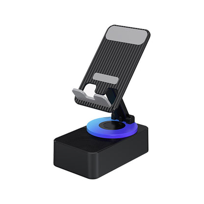 5-in-1 Wireless Bluetooth Phone Holder Speaker Stand Charger Rotating Portable