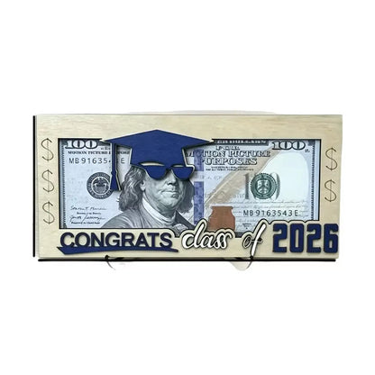Graduation Money Holder 2026 Wooden Cash Gift Box