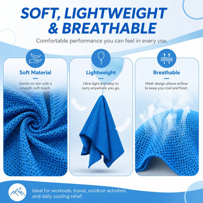 Cold Sweat Towel You Can Use Anywhere, Anytime! Reusable Soft Absorbent Cooling Portable