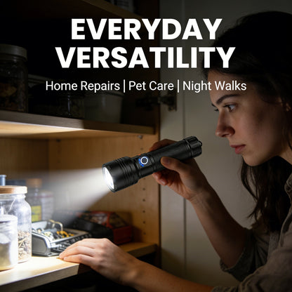 Rechargeable LED Flashlight - High Lumen, Waterproof, Ultra Bright Flashlight for Emergencies