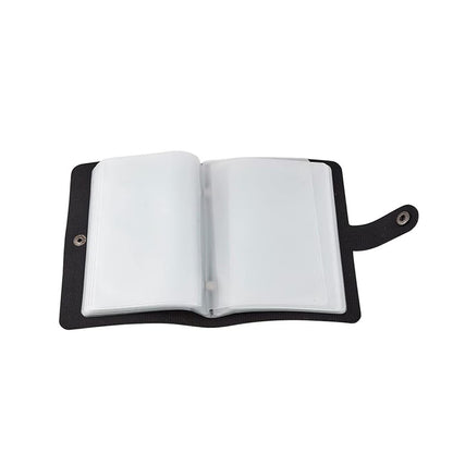 ✝️ Catholic Genuine Leather Holy Card Holder – Pocket Prayer Card Organizer with Snap Closure