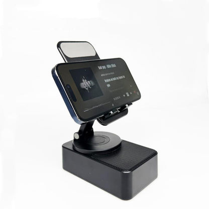 5-in-1 Wireless Bluetooth Phone Holder Speaker Stand Charger Rotating Portable