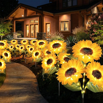 Glowing Solar Sunflower Lights for Garden & Patio Decor