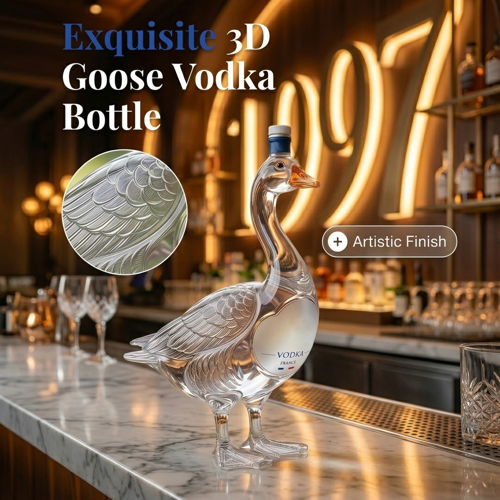 Vodka 3D Sculpted Goose Bottle