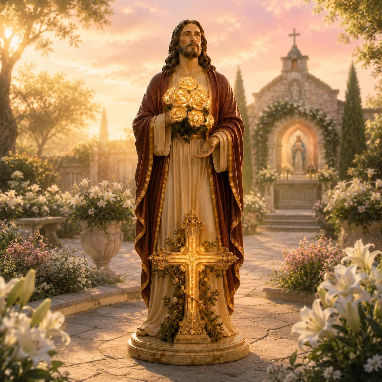Blessed Light of Jesus Garden Sculpture