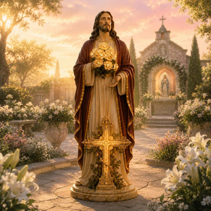 Blessed Light of Jesus Garden Sculpture