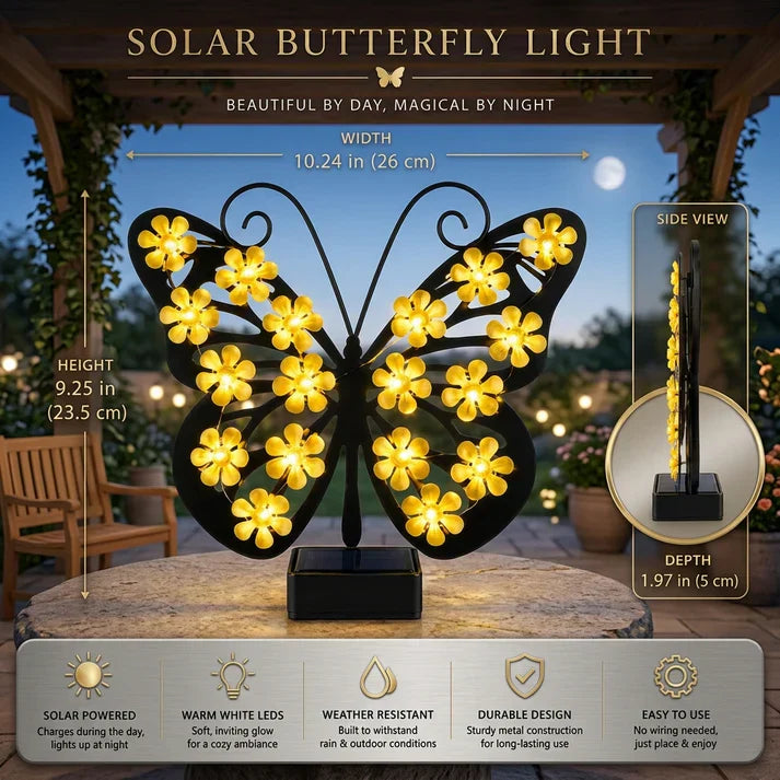 🦋 Solar Butterfly Light – Elegant Glow for Your Outdoor Space