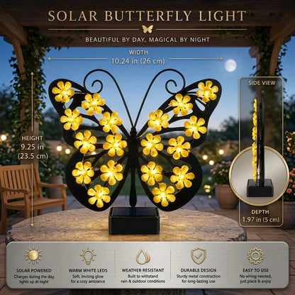 🦋 Solar Butterfly Light – Elegant Glow for Your Outdoor Space
