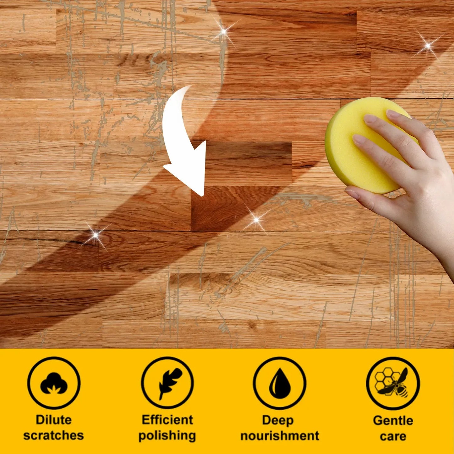 Natural Beeswax Wood Polish Spray for Furniture & Floors