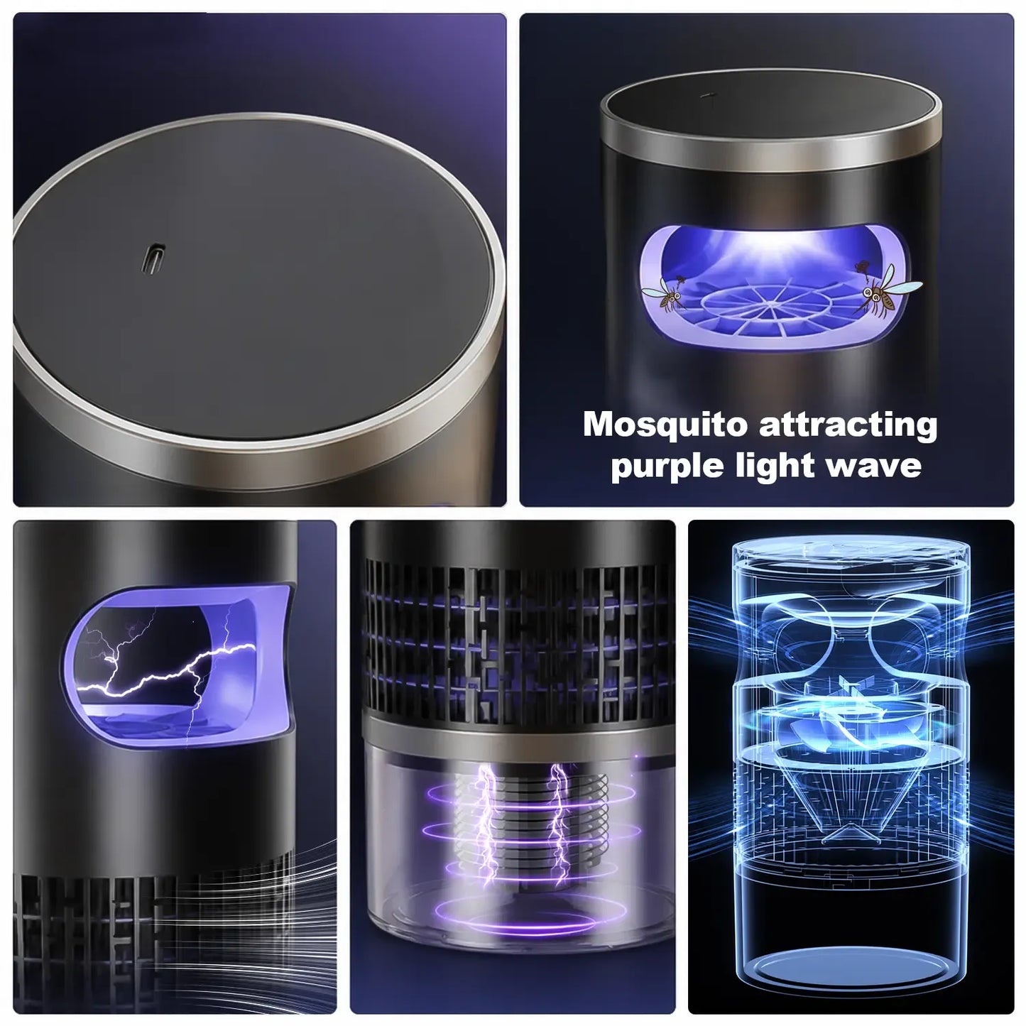 2026 Upgraded 3-in-1 Bug Zapper | Quiet Chemical-Free Mosquito Killer for Home