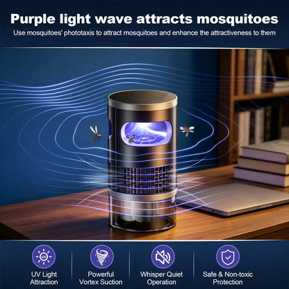 2026 Upgraded 3-in-1 Bug Zapper | Quiet Chemical-Free Mosquito Killer for Home