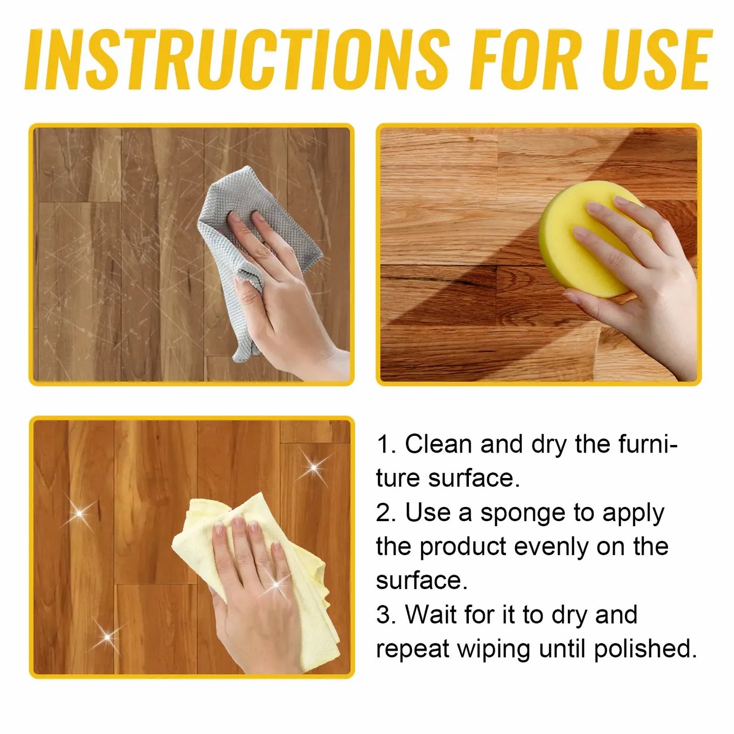 Natural Beeswax Wood Polish Spray for Furniture & Floors