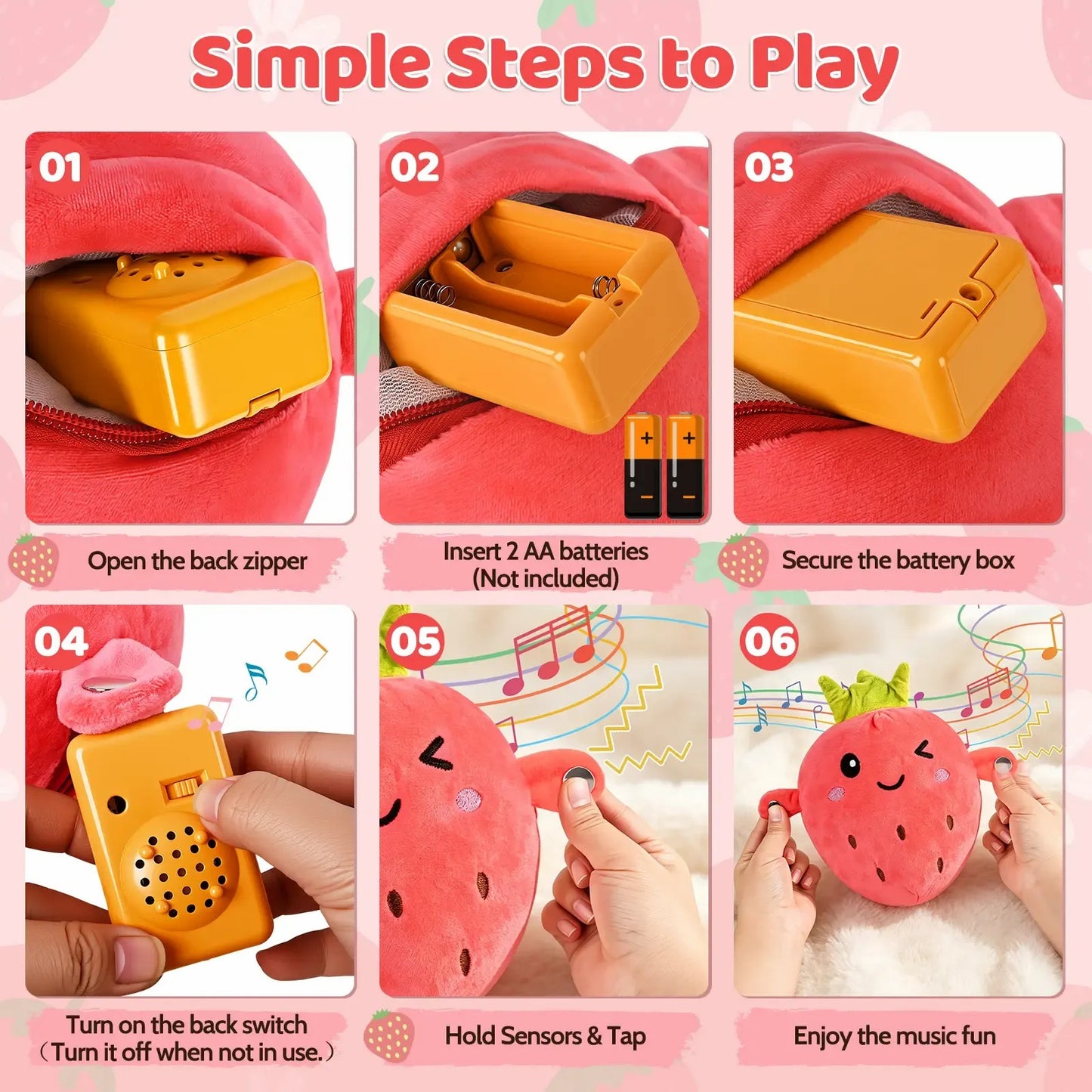 Interactive Music Plush Toy with Touch Sensor Rhythm Game