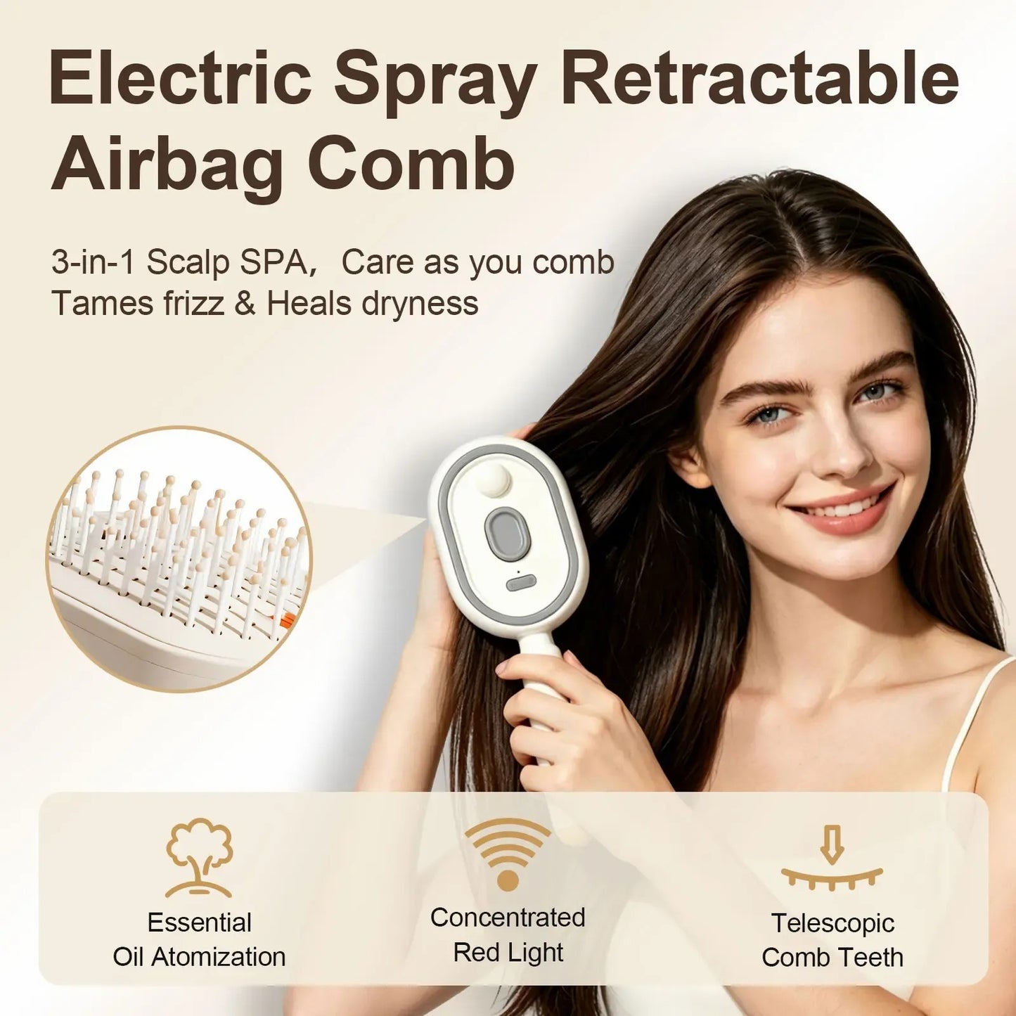 2026 New Upgrade Electric Spray Air Cushion Massage Comb