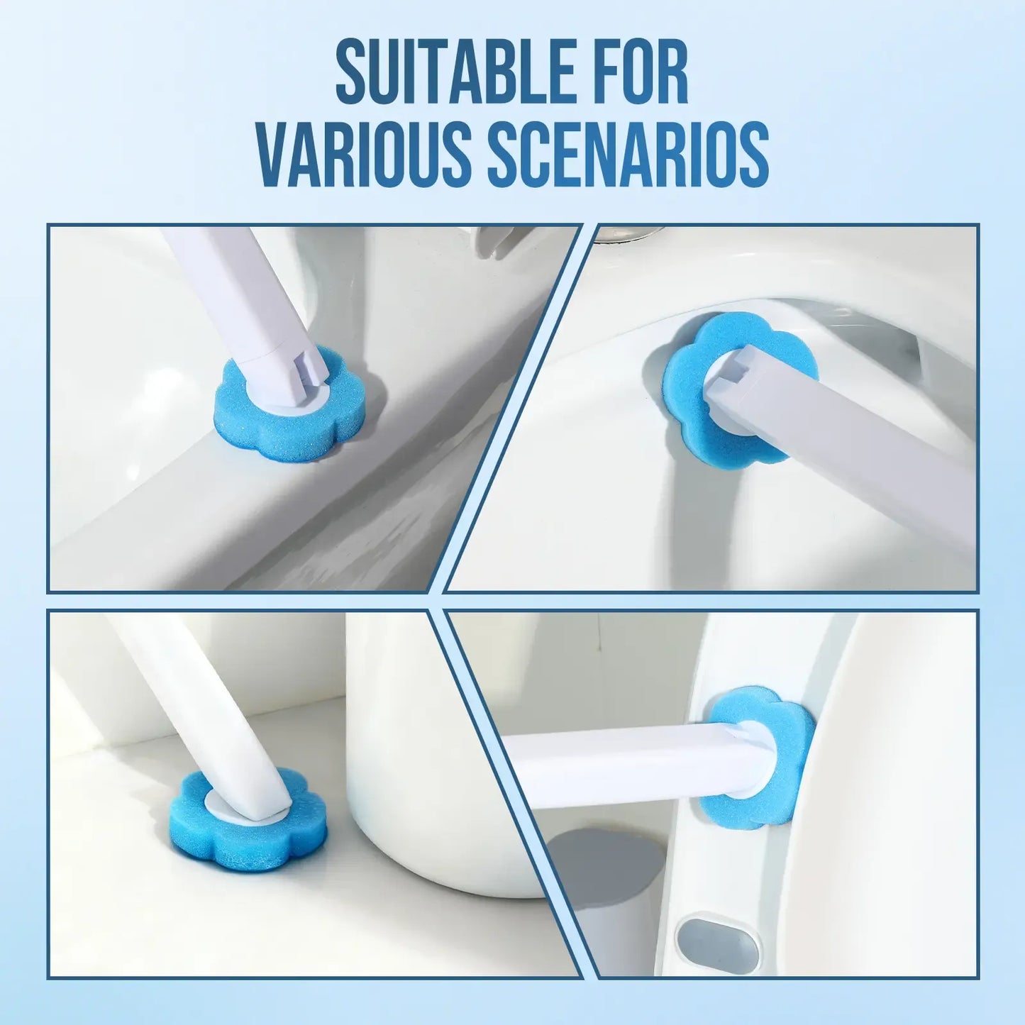 Disposable Toilet Brush and Holder Set
