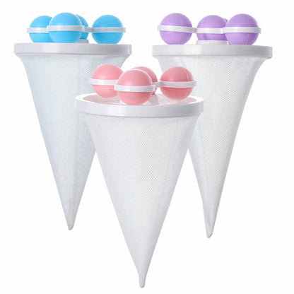 3-Pack Washing Machine Filter Bag, Reusable Floating Hair Filter for Laundry Washer Cotton