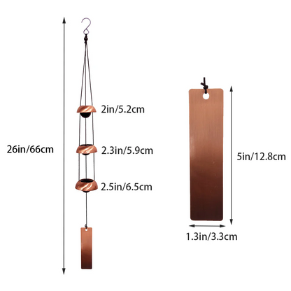 Quintet Brass Wind Chimes with Deep Relaxing Temple Tones