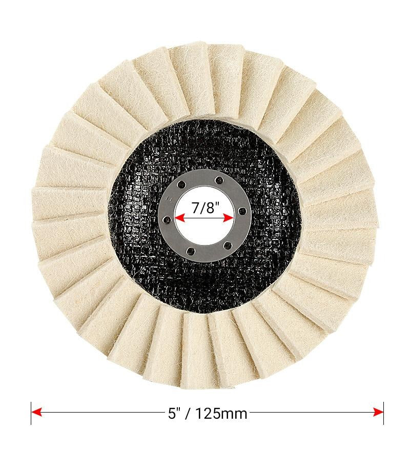 5-Inch Wool Polishing Wheels for Mirror Finish Grinding
